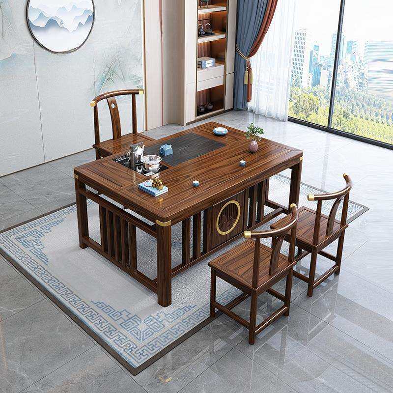 晟益新中式实木茶桌椅组合办公家用茶桌一体一整套功夫泡茶台茶几,淘宝优惠券,粉丝福利购,淘宝优惠卷
