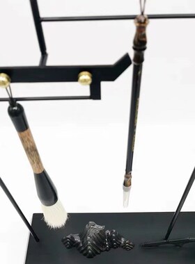 黑色铁艺新中g式比较创意简约现代样板间书房家居工艺品笔挂装饰