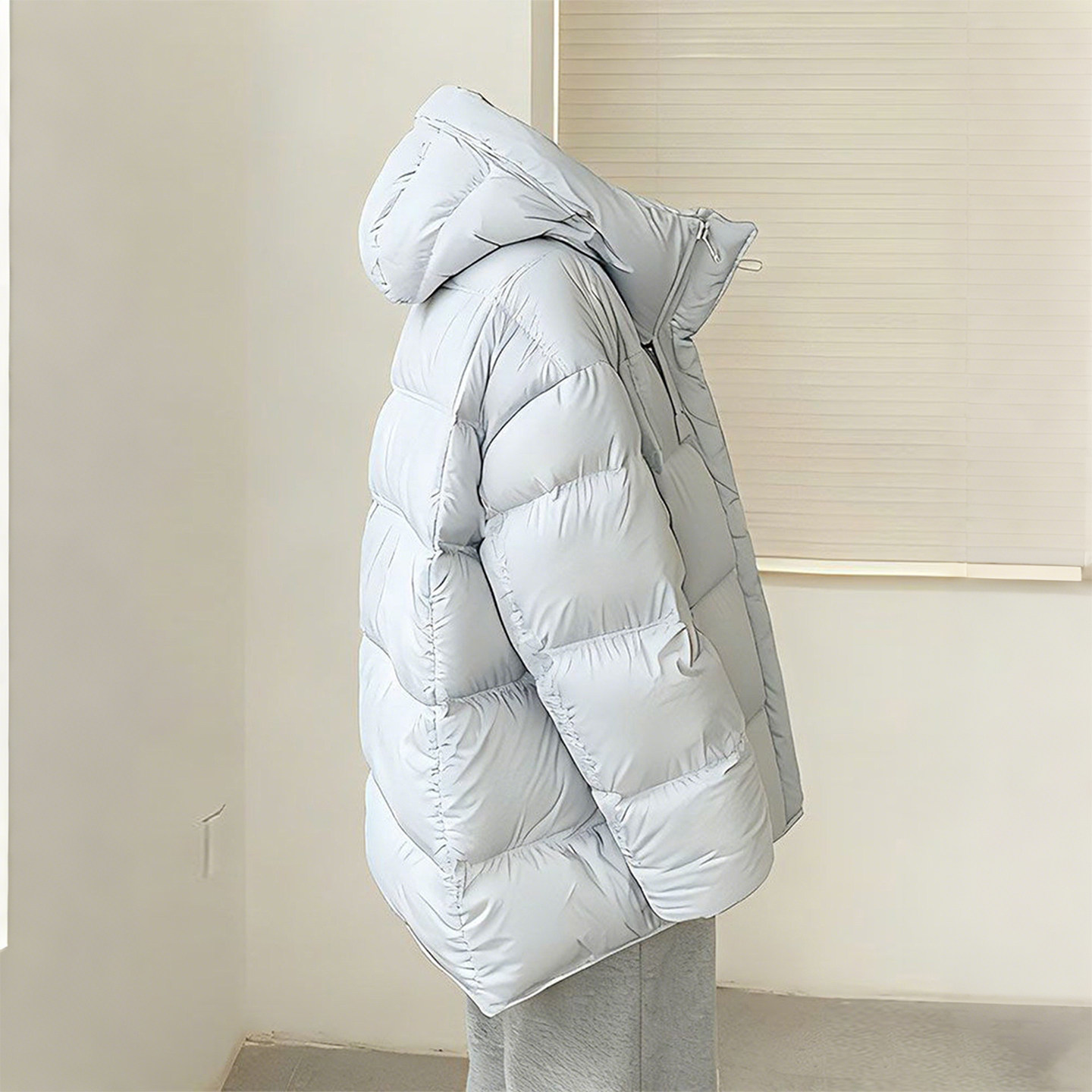 大码女装胖mm韩系高级感百搭灰色连帽棉服宽松加厚保暖棉袄外套潮,淘宝优惠券,粉丝福利购,淘宝优惠卷