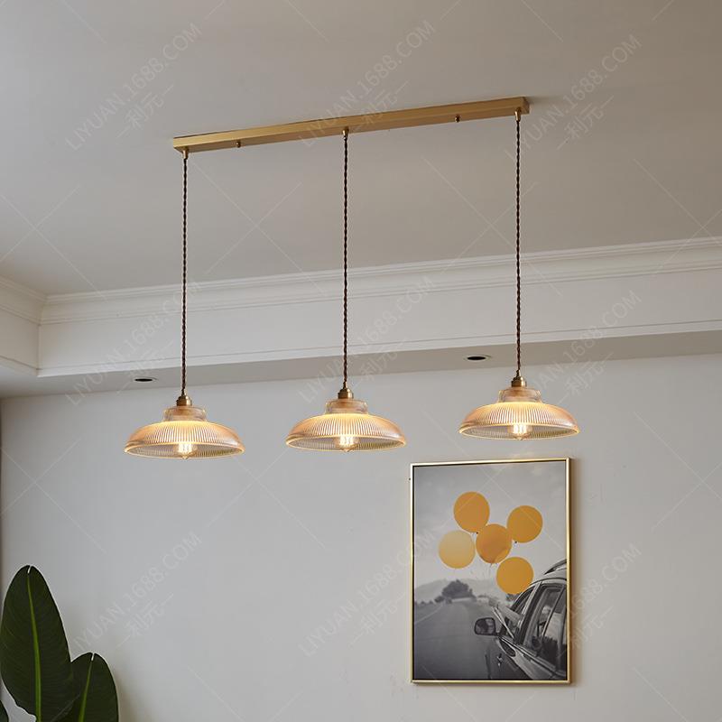 ins老上海日式简约玻璃吊灯创意 餐厅客厅吧台个性设计书房玄关灯 - 图1
