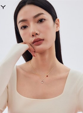 极速红玛瑙萌龙项链女本命年可爱简约毛衣链新款2024X龙年百搭锁