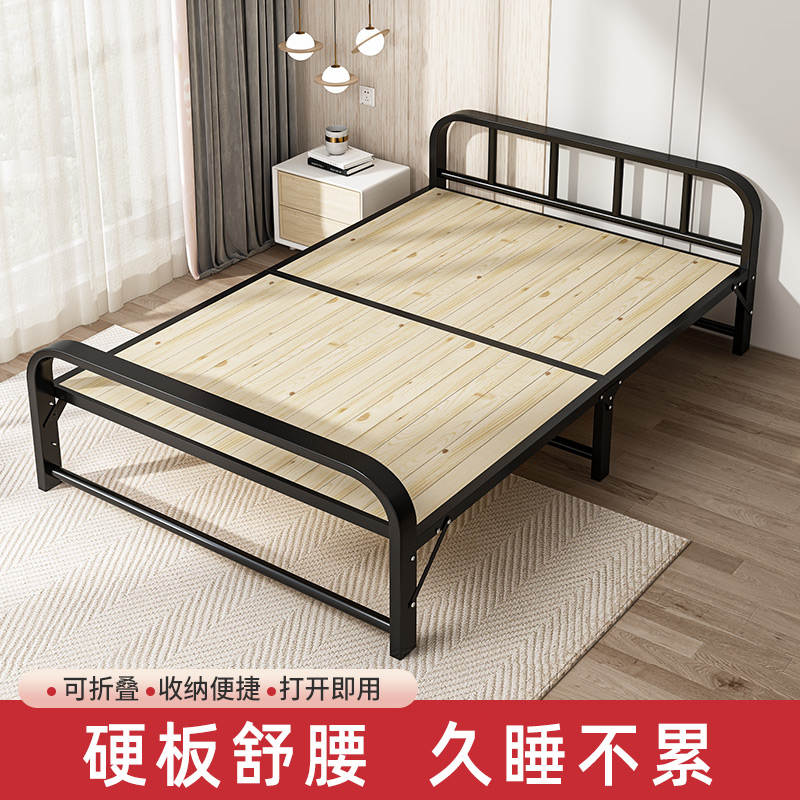 极速折叠床单人家用办公r室可携式午睡床医院陪护加床躺椅实木硬 - 图0