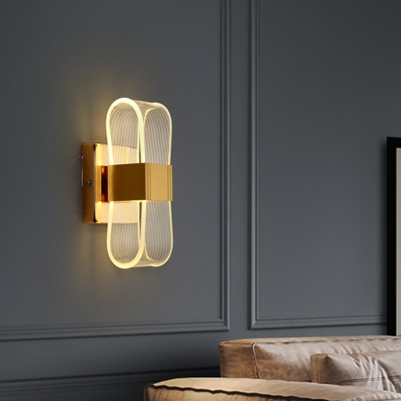 线条灯导光LED酒吧蝴蝶民宿轻奢创意客厅卧室床头酒店网红墙壁灯 - 图0