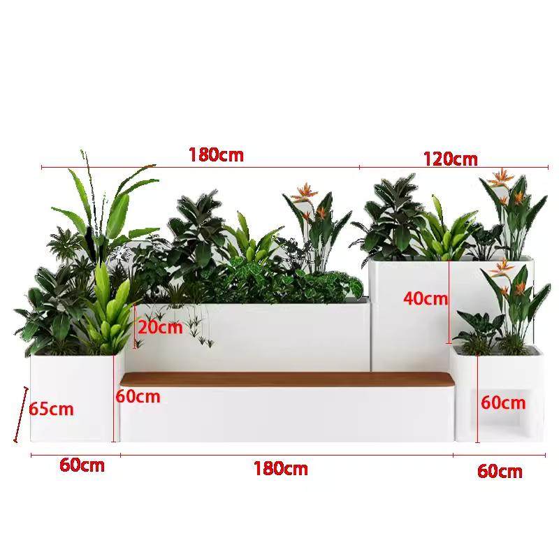户外不锈钢隔断坐凳花箱商场室外座椅组合花坛铁艺围栏花槽隔断,淘宝优惠券,粉丝福利购,淘宝优惠卷