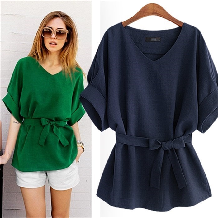 2018 summer y t-shirt for ladies tops women blouse S-5XL - 图1