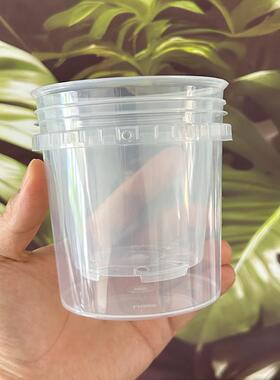 塑料花盆半透气外盆蝴蝶兰花套盆控根家用高透明水培镂空石斛花盆