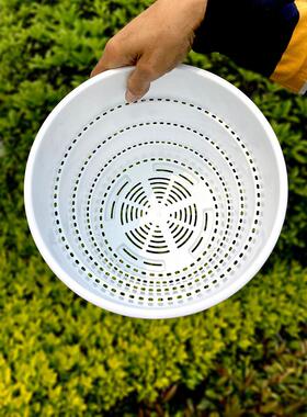 青山控根花盆塑料加厚大号月季绿萝盆栽加仑镂空360°透气玫瑰