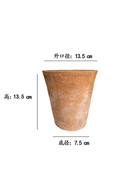 红陶盆简约创意田园文艺泥瓦盆植物多肉鲜花盆粗陶种植透气小花盆