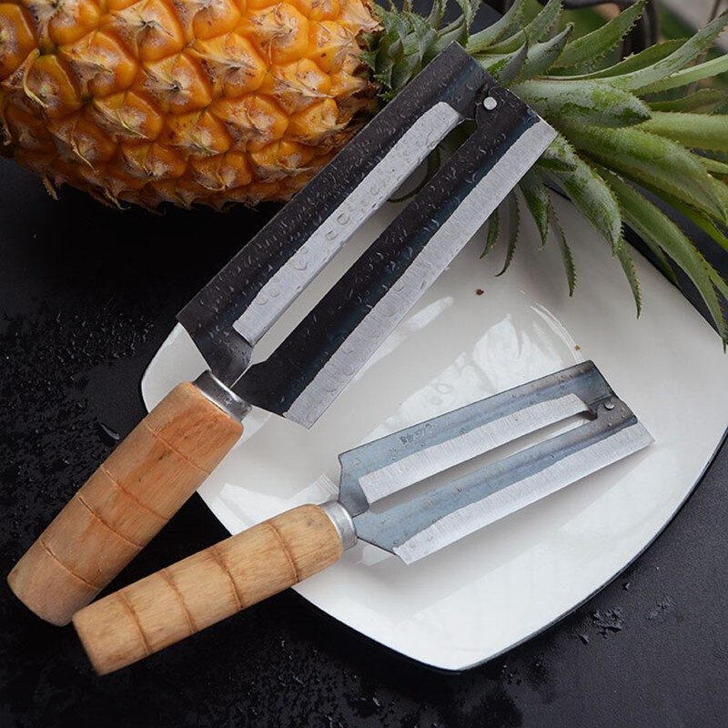 菠萝刀削皮器不锈钢削菠萝神器专用挖眼器去籽夹子甘蔗削皮刀工具 - 图0