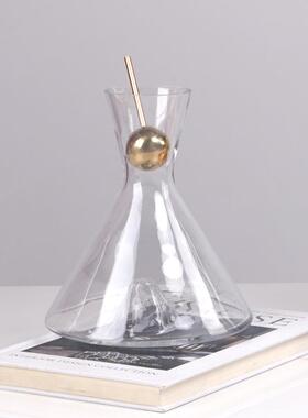 样板房透明酒具酒壶摆件售楼处酒柜饰品软装摆件磨砂水壶装饰品