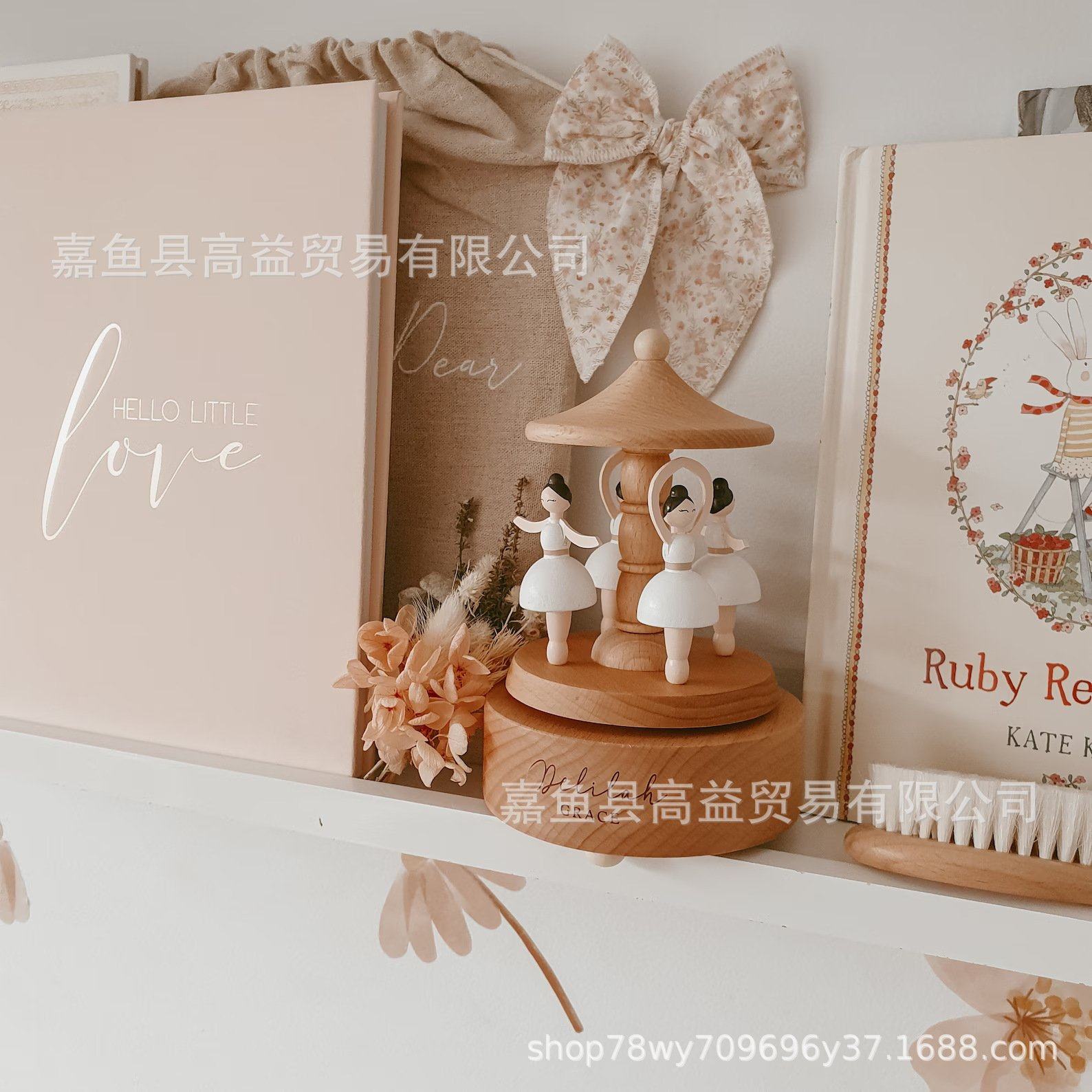 音乐盒木制创意八音盒旋转木马女孩跳芭蕾家居摆件工艺品生日礼品,淘宝优惠券,粉丝福利购,淘宝优惠卷