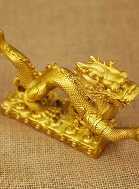 极速纯黄铜龙摆件金龙汉龙十二生肖D家居客厅办公室装饰品开业乔