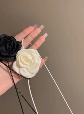 山茶花项链女脖子系配饰choker