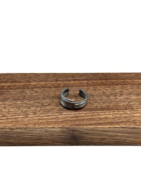 WANGWANG复古做旧磨砂不规则拼接925纯银银饰复古做旧泰银戒指