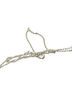 WANGWANG圆环项链2MM百搭吊坠S925纯银细款情侣银饰百搭吊坠项链