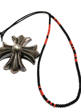 WANGWANG 手工琉璃米珠925纯银原宿复古潮流街头原创男女小众项链