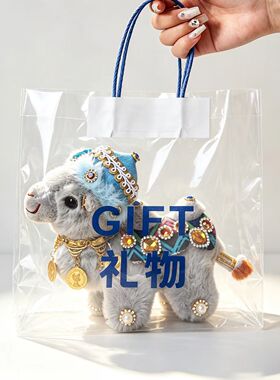 敦煌毛绒骆驼挂件玩偶钥匙扣可爱包包钥匙扣文创纪念品挂饰