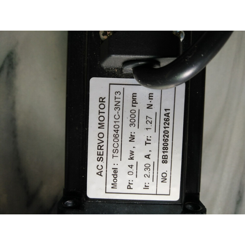 东元伺服电机TSC06401C-3NT3 0.4KW 3000rpm 2.3A 1.27N.m原装正-图0