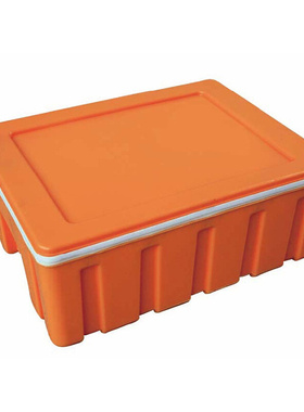 HDPE塑料周转箱 蓝色方形塑料有盖保温箱 大容量牢固卡扣保温箱