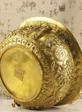 铜聚宝盆摆件家居香炉客厅摆件工艺品装店铺开业礼品