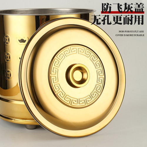 烧金桶焚烧桶元宝桶家用不锈钢烧钱纸盆化宝桶聚宝盆焚烧炉化金桶 - 图2