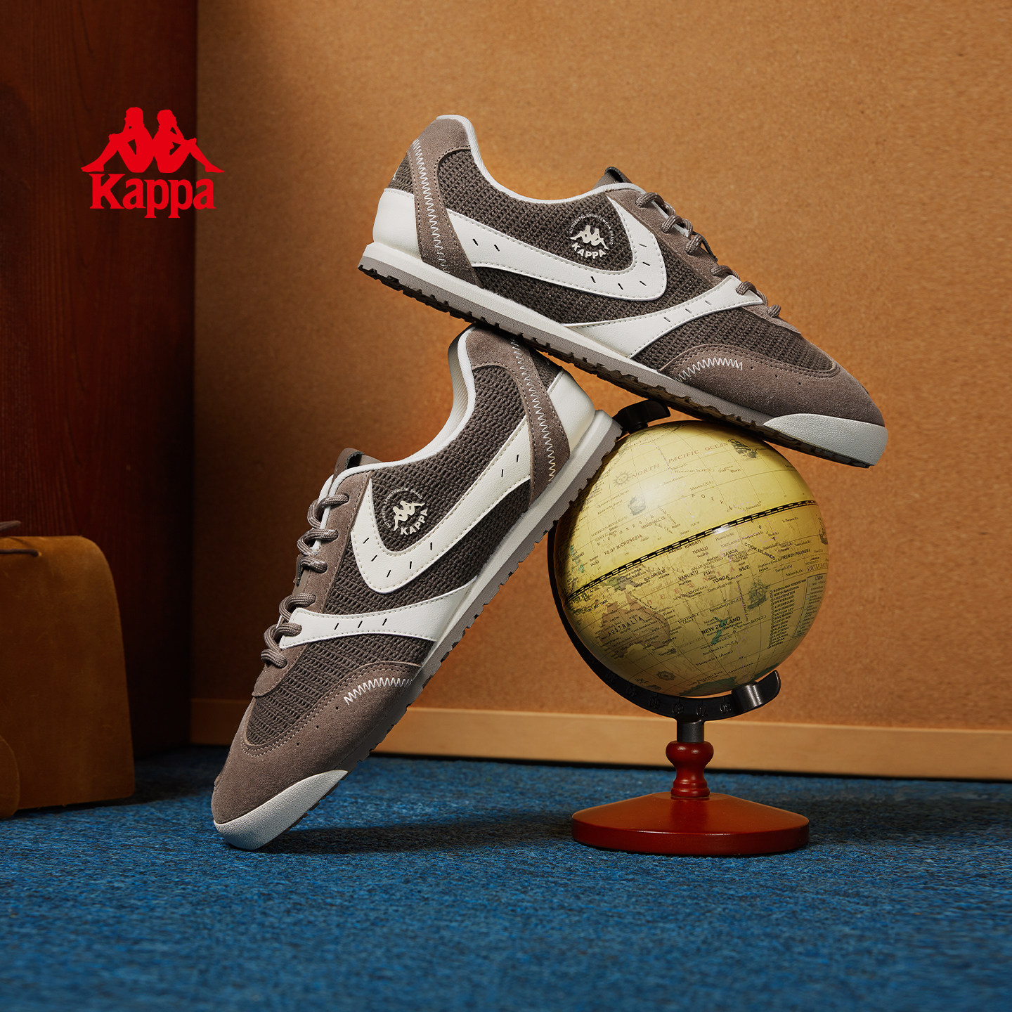 Kappa女鞋德训鞋女款2025秋季新款复古百搭板鞋休闲运动鞋子男款