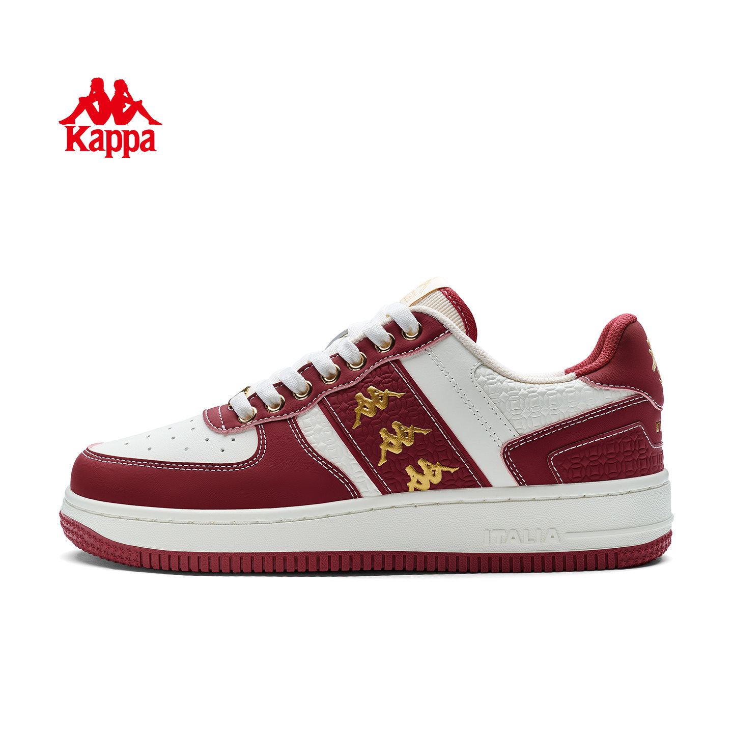 Kappa女鞋红色板鞋女款2026秋冬新款厚底新年鞋子婚鞋运动鞋子男,淘宝优惠券,粉丝福利购,淘宝优惠卷