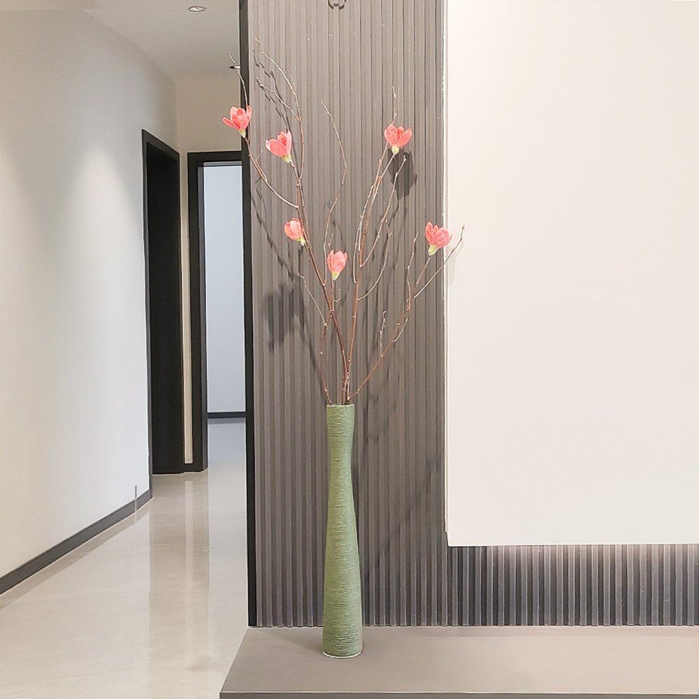 北欧长款细高陶瓷花瓶干花插花器白色电视柜开放格玄关柜装饰摆件,淘宝优惠券,粉丝福利购,淘宝优惠卷