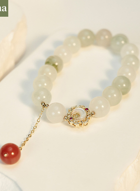 NININA天山翠玉石手链女复古轻奢
