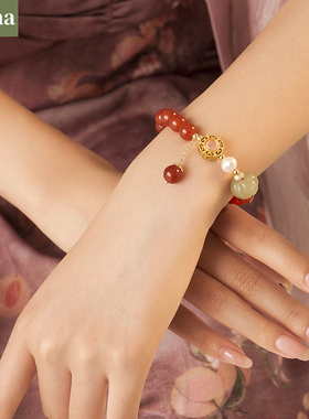 红玛瑙手串手链好运链