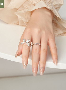 NININA蝴蝶戒指送闺蜜生日礼物