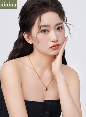 NININA小众设计感轻奢桃心锁骨链