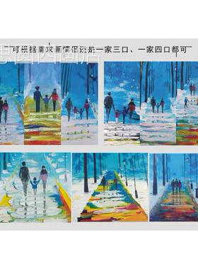 一同行画纯手绘风景画玄过关道走廊客厅书房装饰定制路油油画挂画