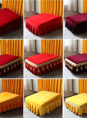 极速定做拜垫拜佛垫套家用跪拜实木神禅修寺庙佛堂跪凳Z套蒲团打