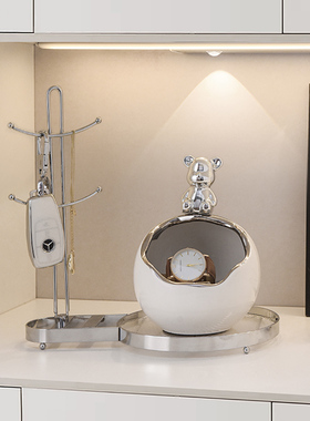 极速暴力熊入户玄关放q钥匙收纳摆件进门口鞋柜客厅装饰品乔迁新