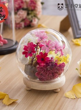 极速透明有d机玻璃佛像圆形亚克力防尘圆罩核桃人偶工艺品摆件展