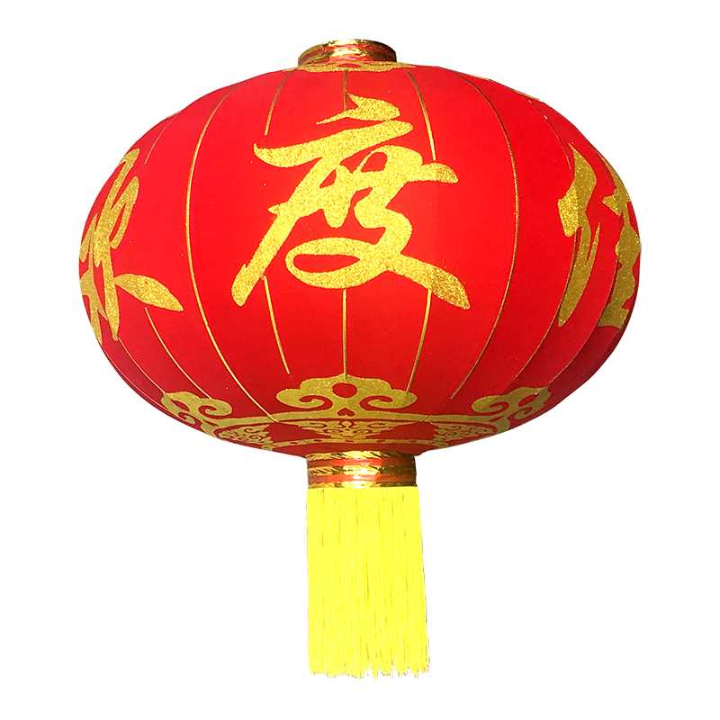 春节中国红大红灯笼新年防水广场户外装饰绸缎绒布广告串联灯铁口-图1