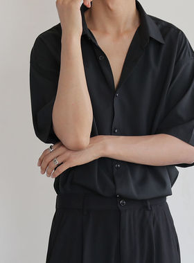 极速Summer Short Sleeve Shirts Men Thin Luxury LSoose Half-s