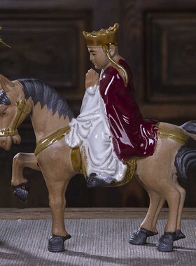 西游记唐僧孙悟空猪八戒沙僧四师徒陶瓷人物摆件R假山盆景园林装