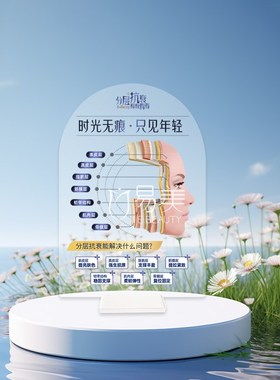 分层抗衰肌肤展示亚克力医美整容咨询桌面N摆件医患沟通简体繁体