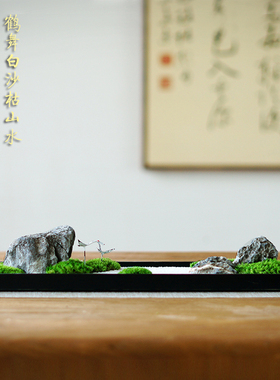 永生白发藓枯山水苔藓景观摆件酒店D软装镇宅新中式售楼处客厅玄