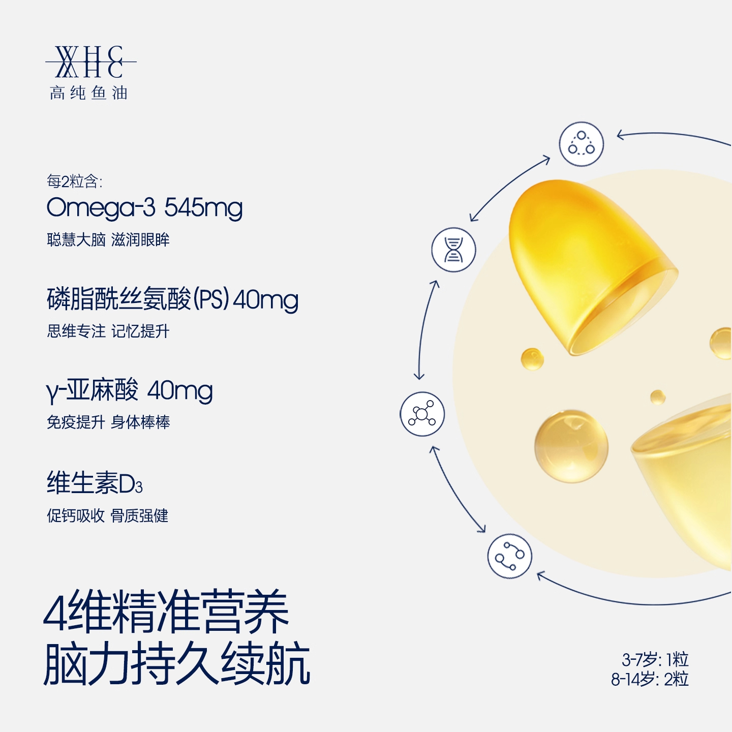 WHC Elf Children's Fish Oil PS brain supplement and concentration