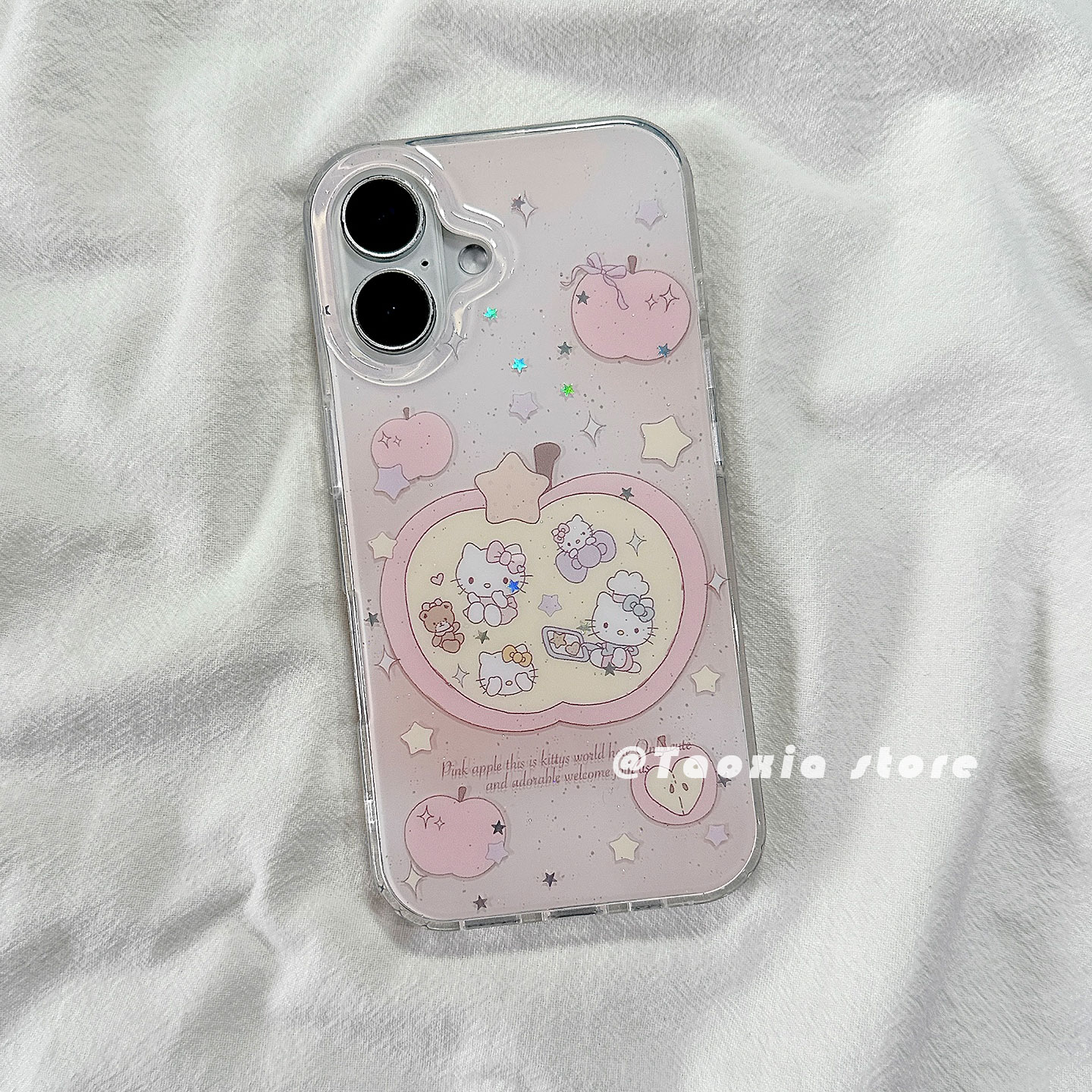 可爱粉苹果Kitty链条适用苹果手机壳iphone17promax高级感13/14卡通硅胶16Pr保护套15新款防摔全包边女款软壳 - 图2