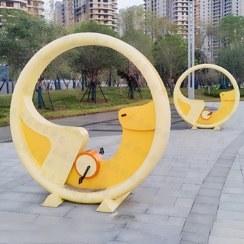 Park Plaza Stainless Steel Luminous Bike Night Tour Cultural Tourism Interactive Water Spray Bike Large Amusement Facility