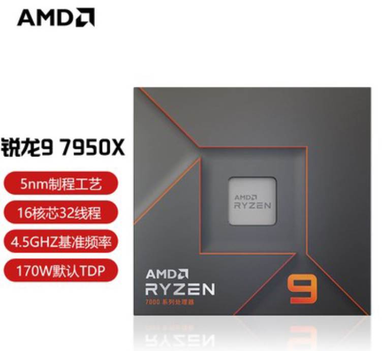 AMD 锐龙R5 7500F 7600X R7 7700X R9-7900X 7950X 7800X 3D散片 - 图1