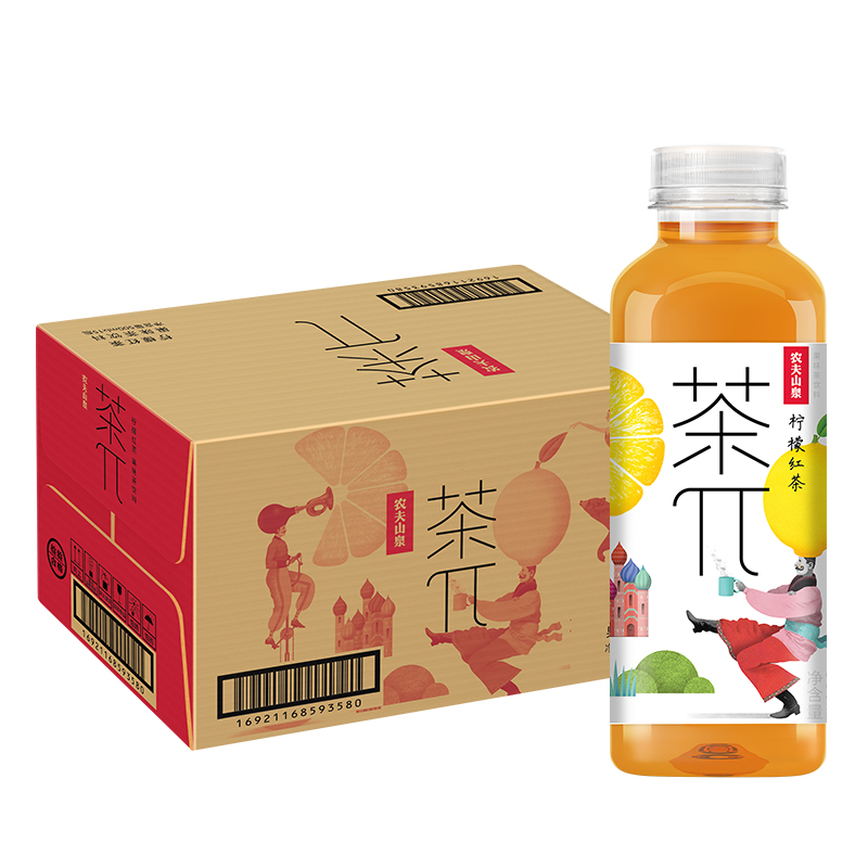 农夫山泉茶派茶π调味茶饮料500ml*15瓶整箱果味茶乌龙茶多口味