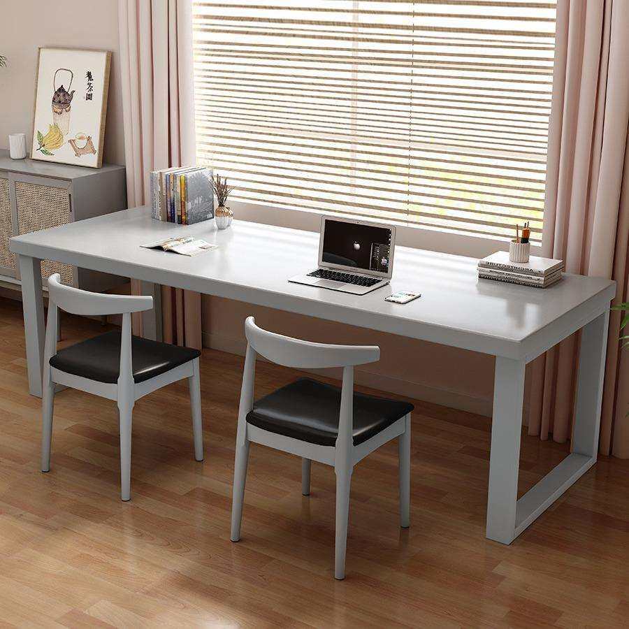 全实木书桌学生家用卧室学习桌写字工作台办公桌现代简约电脑桌子 - 图1