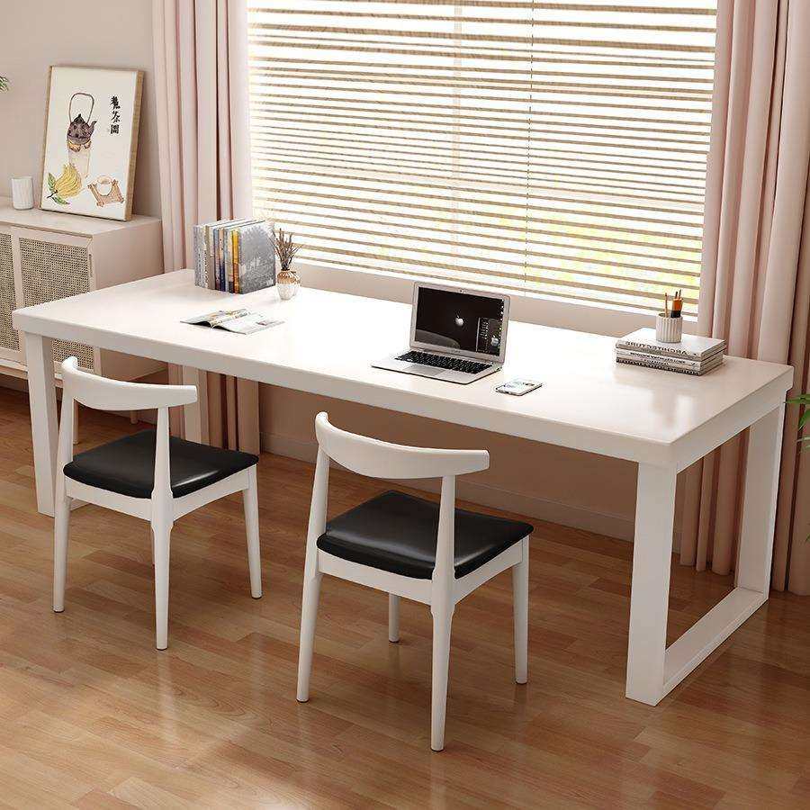 全实木书桌学生家用卧室学习桌写字工作台办公桌现代简约电脑桌子 - 图2