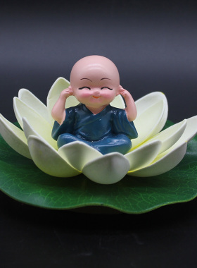 治愈情绪桌面荷花摆件