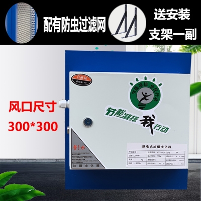 新品油烟净化gb器小型4000风量餐饮饭店厨房静电分离过滤处理机设